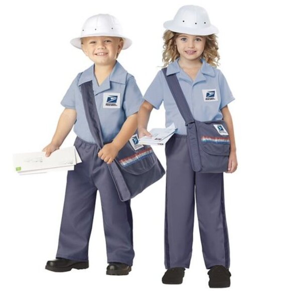 USPS Mail Carrier Mailman Mailwoman Unisex Kids Halloween Costume Dress Up - Picture 1 of 10